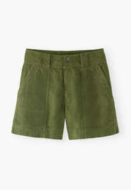 Contrast-fabric shorts, Khaki green, webstill