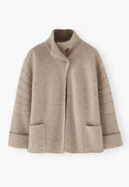 Knitted jacket, Oatmeal, webstill