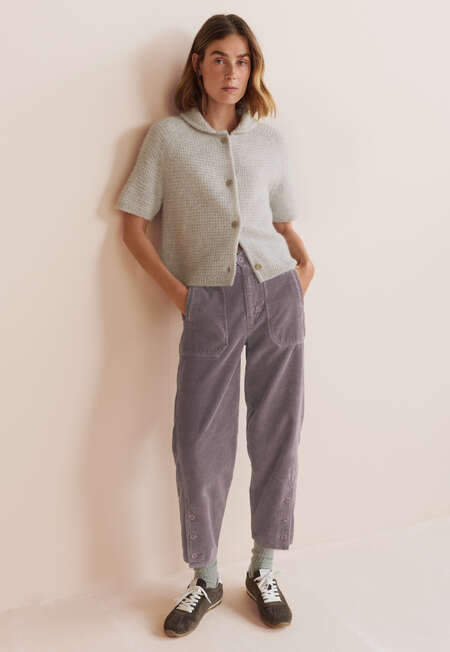 Relaxed carrot cords, Grape, completeTheLook