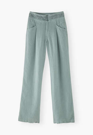 Wide-leg trousers, Dusty blue, webstill