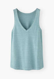 V-neck jersey vest, Powder blue, webstill