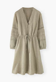 Drawstring dress, Yellow fern, webstill