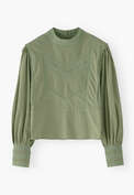 Pintuck blouse, Washed fern, webstill