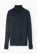 Roll-neck sweater, Indigo black, webstill