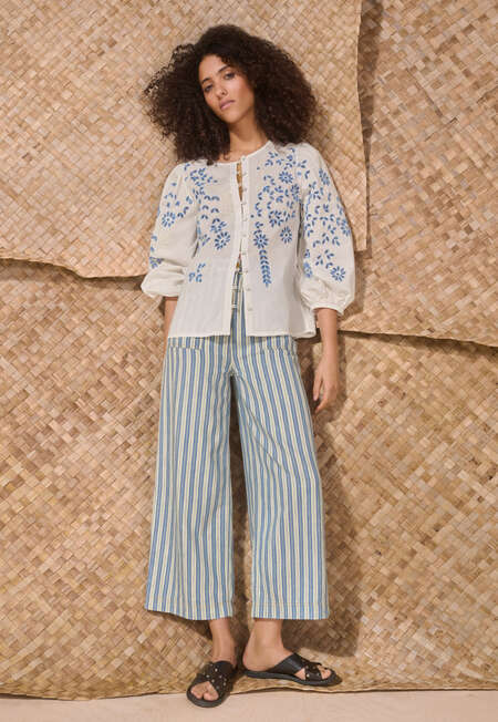 Cutwork blouse, White, completeTheLook