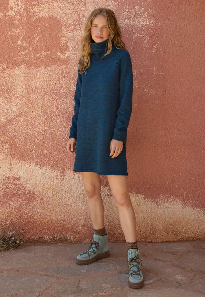 Knitted dress, Petrol, completeTheLook