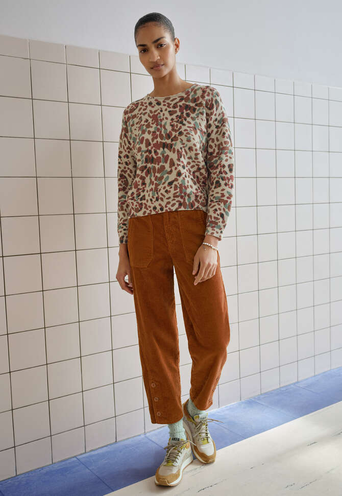 Printed sweater, Stone umber, completeTheLook