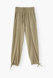 Tie-hem trousers, Olive, webstill