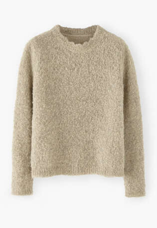 Round-neck sweater, Light fawn, webstill