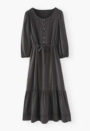 Embroidered maxi-dress, Slate, webstill