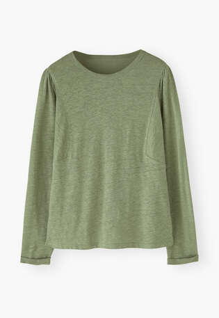 Long-sleeve top, Sage green, webstill