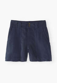 Contrast-fabric shorts, Indigo blue, webstill