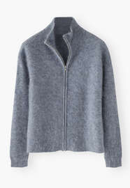 Zip-up sweater, Blue slate, webstill
