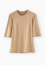 Wide-sleeve sweater, Buttercream, webstill