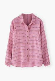 Striped blouse, Rose pink, webstill