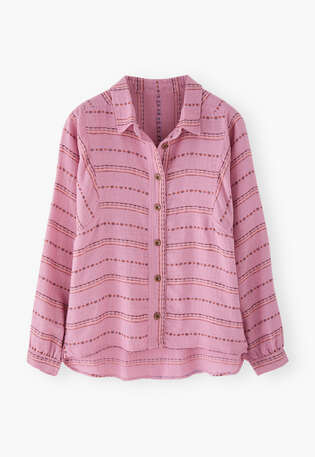 Striped blouse, Rose pink, webstill