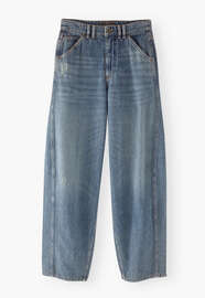 Seam-detailed jeans, Mid wash, webstill