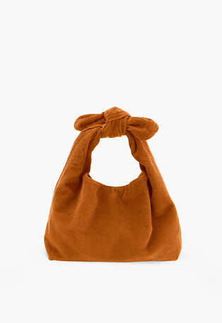 Cord tie-handle bag, Rust, webstill