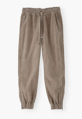 Cord jogger, Brown mink, webstill