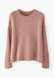 Moss-stitch sweater, Soft clay, webstill