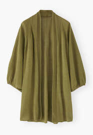 Cocoon cardigan, Dark lime, webstill