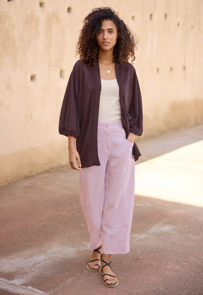 Cropped trousers, Pale lilac, completeTheLook