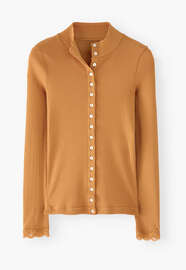 Button-through top, Amber, webstill