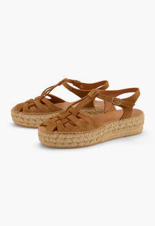 Flatform espadrilles, Caramel, webstill