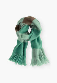 Mohair scarf, Emerald, webstill