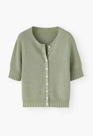 Tuck-stitch sweater, Sage grey, webstill