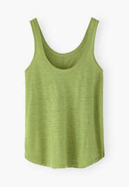 Scoop-neck vest, Leaf green, webstill