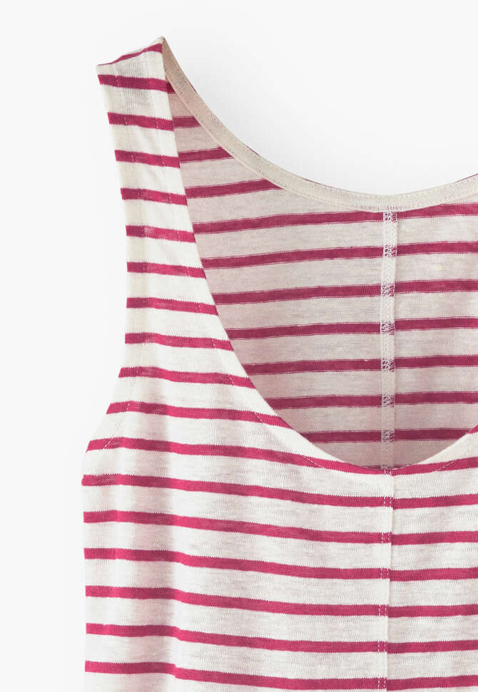 Striped vest, Magenta, completeTheLook