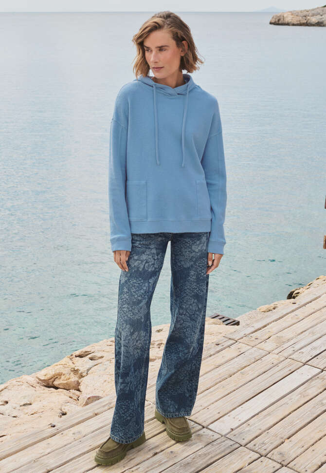 Fleece hoodie, Sky blue, completeTheLook