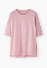 Longline T-shirt, Rose pink, webstill
