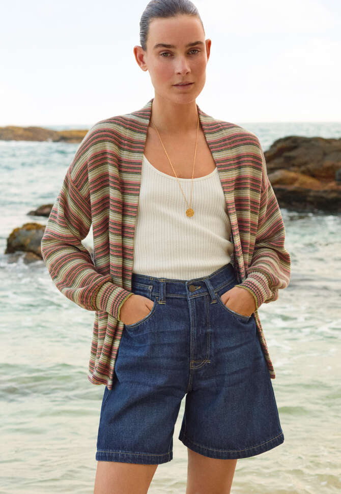 Denim shorts, Dark wash, completeTheLook