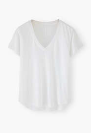 V-neck top, White, webstill