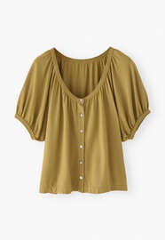 Button-through top, Dusty ochre, webstill