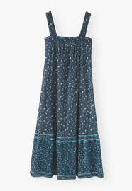 Tiered printed sundress, Deep indigo, webstill