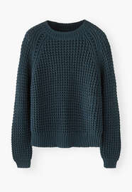 Raglan sweater, Petrol, webstill