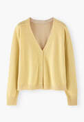 Boxy cardigan, Soft lemon, webstill