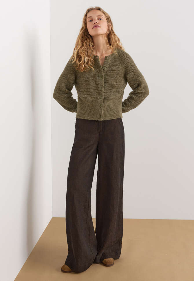 Button-through cardigan, Dark moss, completeTheLook