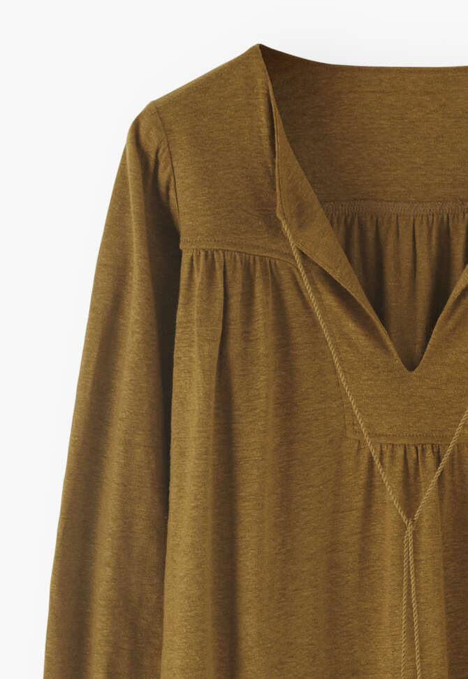 Gathered top, Olive khaki, completeTheLook