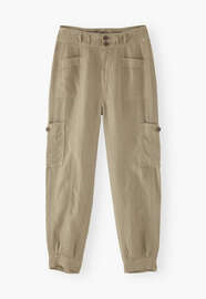 Patch-pocket trousers, Pale khaki, webstill