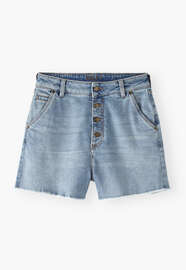 Raw-hem denim shorts, Vintage extra pale, webstill