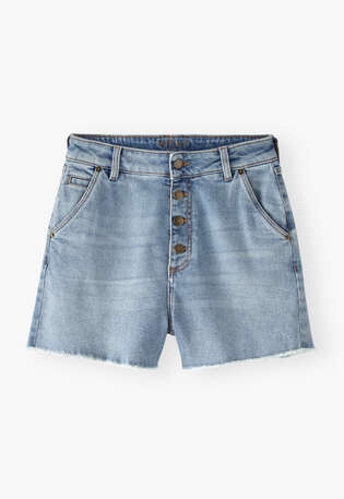 Raw-hem denim shorts, Vintage extra pale, webstill