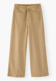 Cropped wide-leg trousers, Toasted oat, webstill