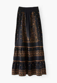 Embroidered skirt, Midnight, webstill