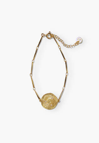 Pendant bracelet, Gold, webstill