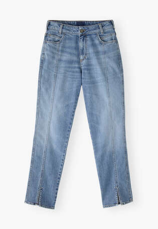 Straight cropped jeans, Authentic wash, webstill