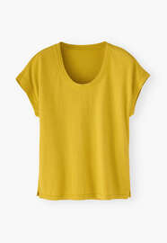 Rib T-shirt, Vivid yellow, webstill